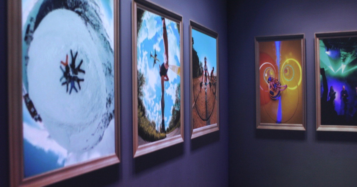 A selection of Grant's artwork shown to students