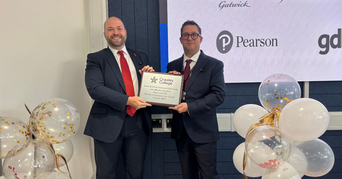 Peter Lamb MP and Director of the SSIOT Paul Rolfe holding our unveiling plaque